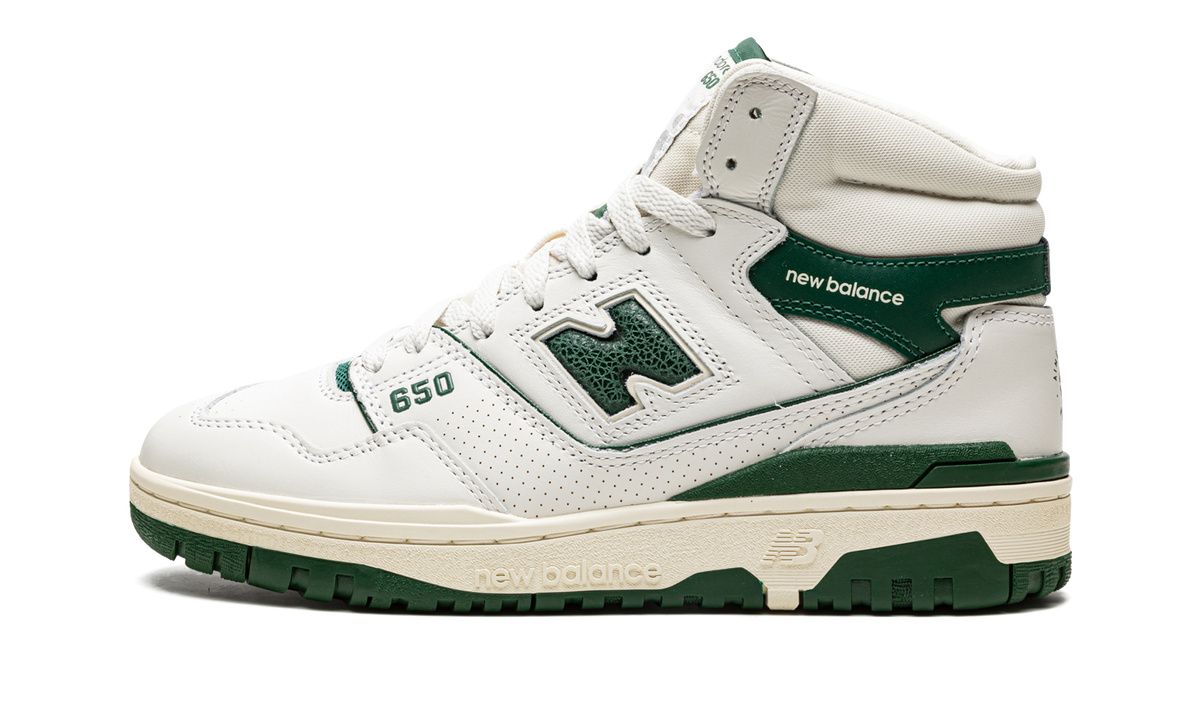 Overkicks - New Balance 650R Aime Leon Dore White Green (BB650RL1) - vista lateral