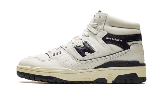 Overkicks - New Balance 650R Aime Leon Dore White Navy (BB650RD1) - vista lateral