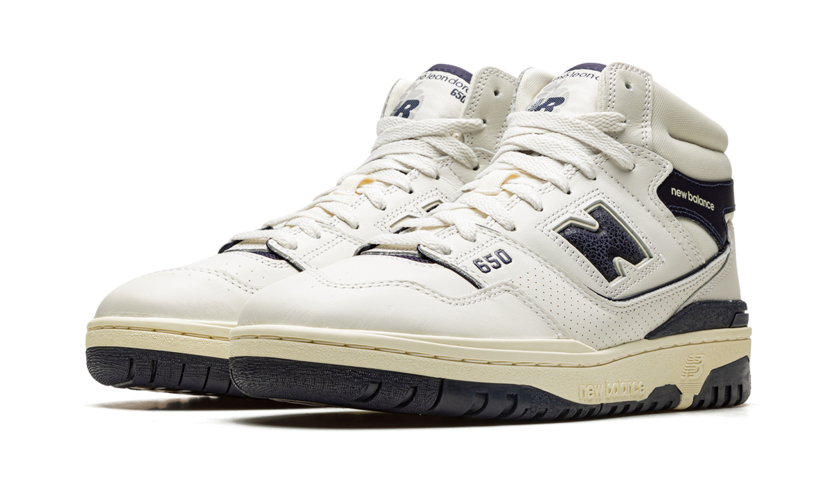 Overkicks - New Balance 650R Aime Leon Dore White Navy (BB650RD1) - vista trasera