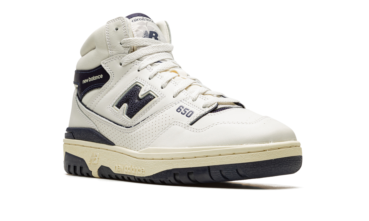Overkicks - New Balance 650R Aime Leon Dore White Navy (BB650RD1) - detalle lateral interior