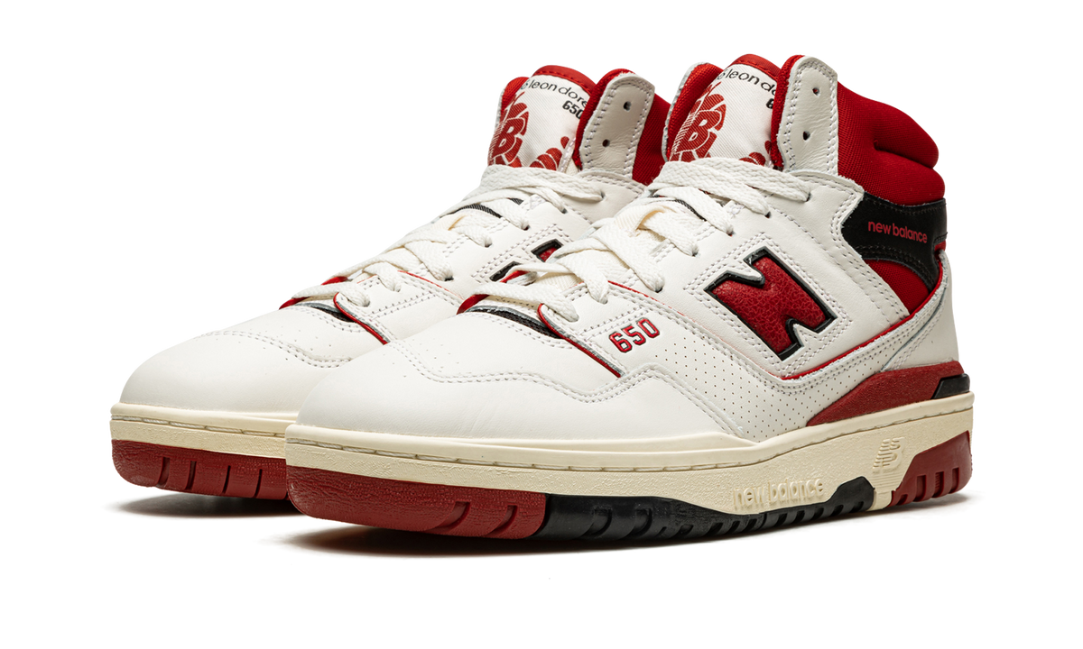 Overkicks - New Balance 650R Aime Leon Dore White Red (BB650RE1) - vista trasera