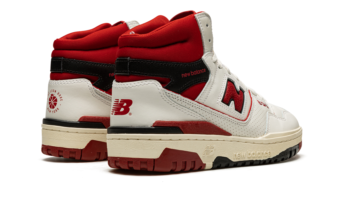 Overkicks - New Balance 650R Aime Leon Dore White Red (BB650RE1) - par completo