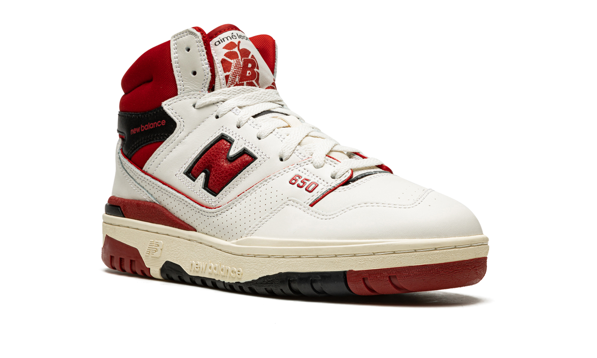 Overkicks - New Balance 650R Aime Leon Dore White Red (BB650RE1) - detalle lateral interior