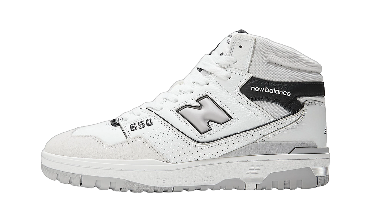 Overkicks - New Balance 650R Angora Pack White Black (BB650RWH) - vista lateral