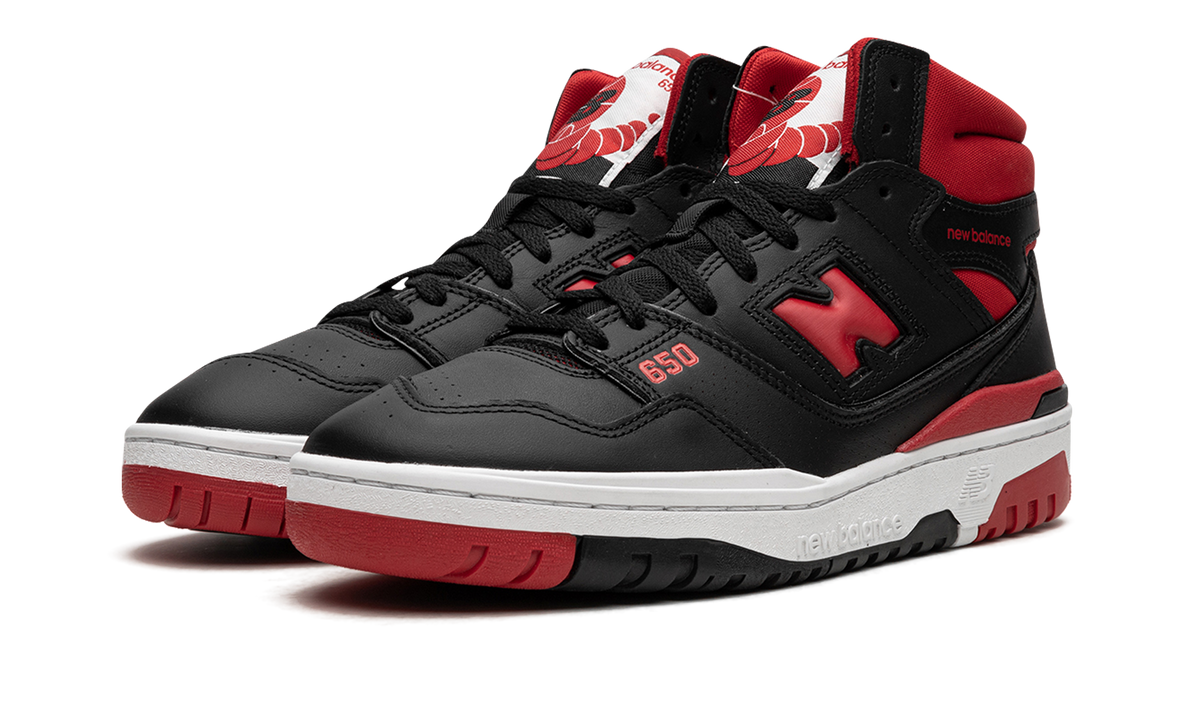 Overkicks - New Balance 650R Black Red (BB650RBR) - vista trasera