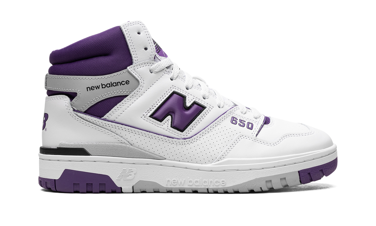 Overkicks - New Balance 650R White Interstellar Purple (BB650RCF) - detalle talón