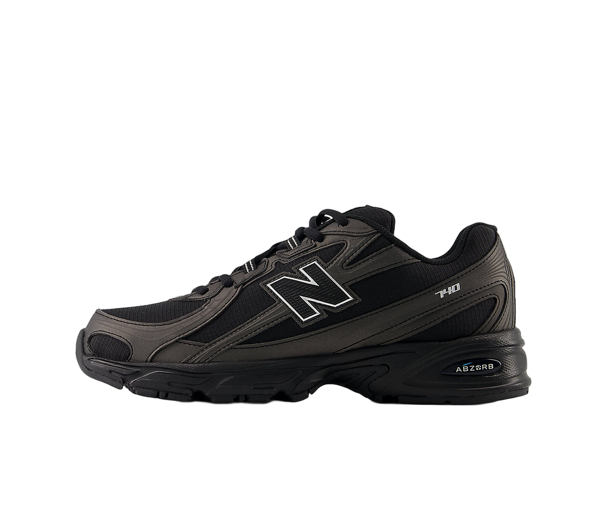 Overkicks - New Balance 740 Black Silver Metallic (U740BS2) - vista lateral