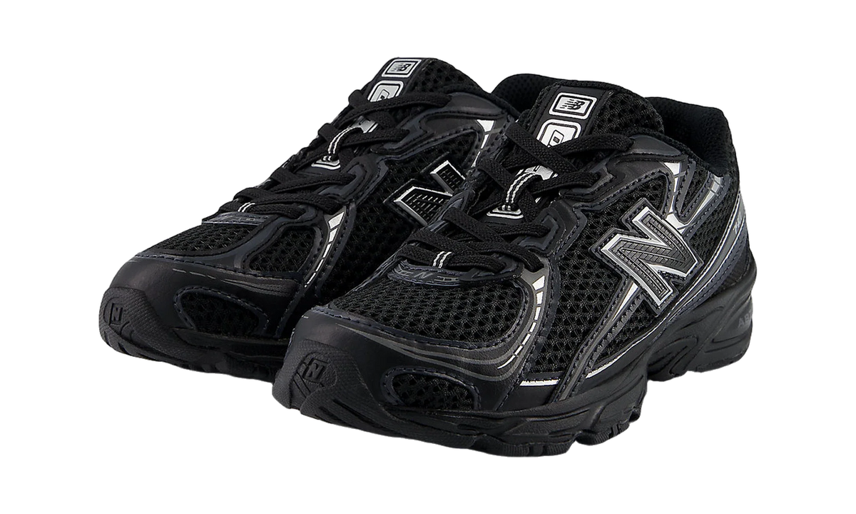 Overkicks - New Balance 740 Bungee Lace Black Grey Silver (PS) (PZ740BM) - imagen 2