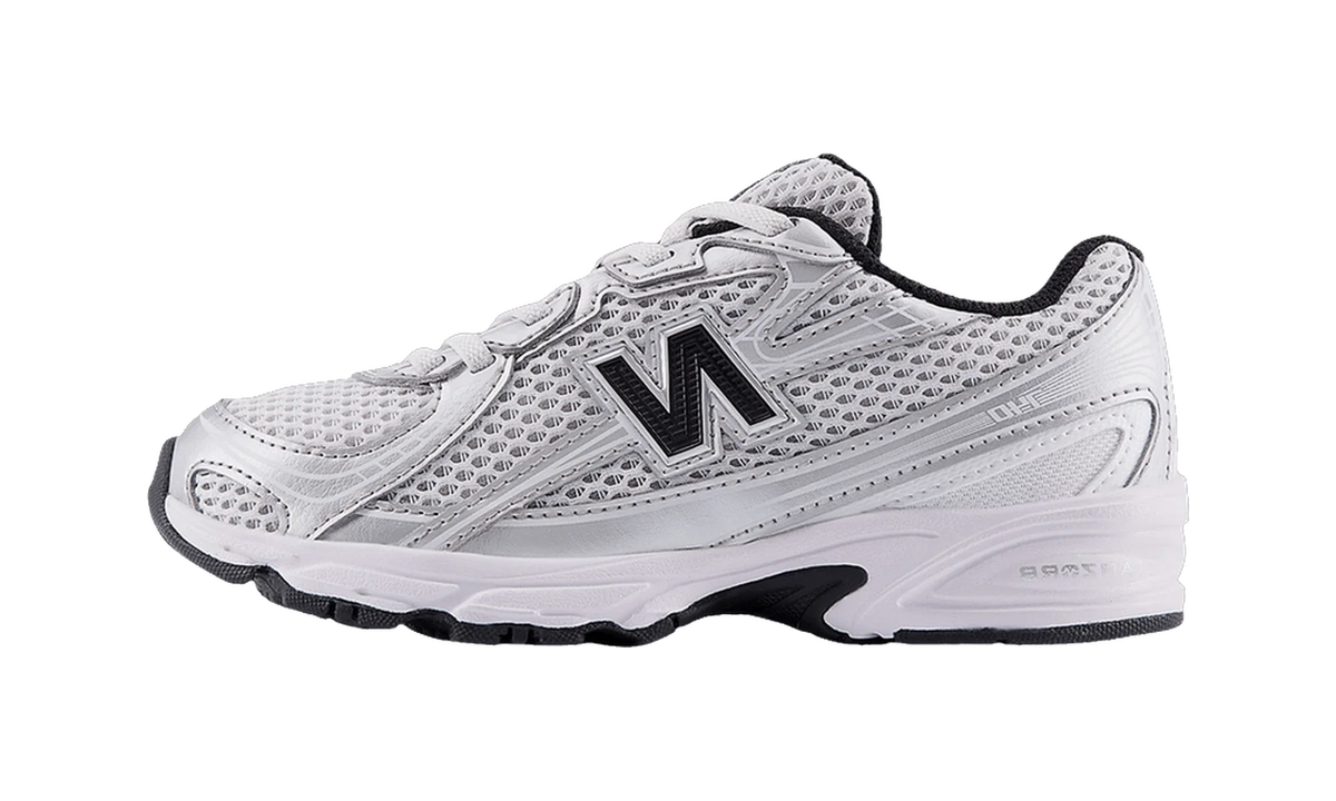 Overkicks - New Balance 740 Bungee Lace Grey Black (PS) (PZ740NW) - vista lateral