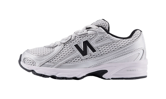 Overkicks - New Balance 740 Bungee Lace Grey Black (PS) (PZ740NW) - vista lateral