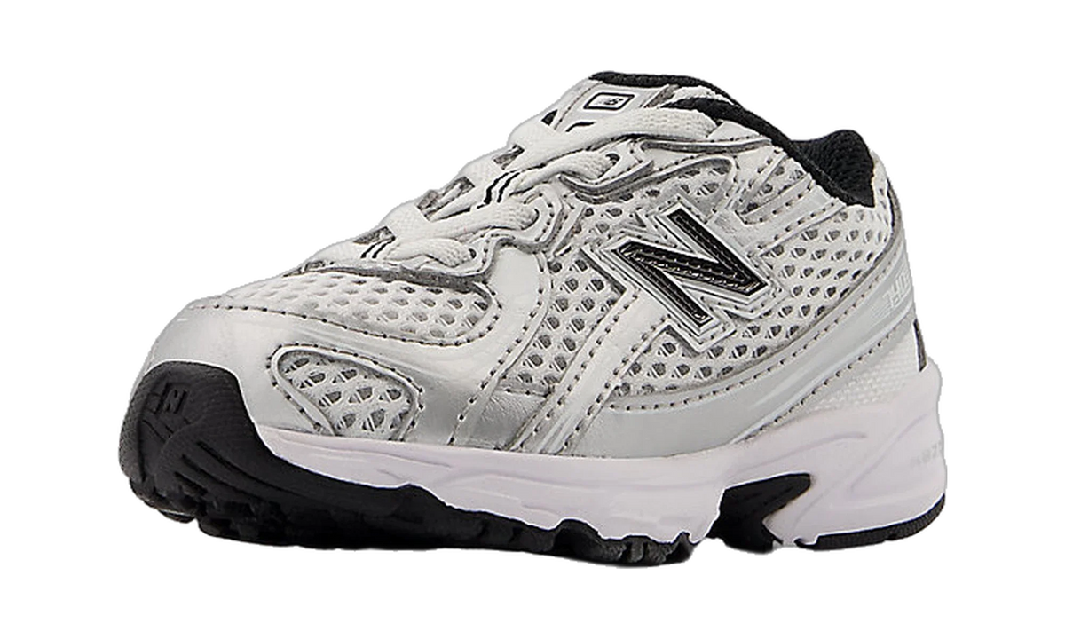 Overkicks - New Balance 740 Bungee Lace Silver Metallic Black (TD) (IZ740NW) - imagen 2