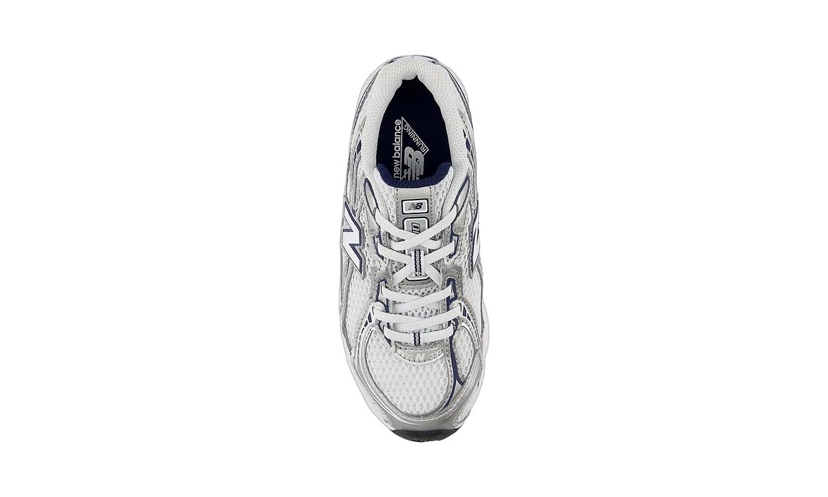Overkicks - New Balance 740 Bungee Lace White Metallic Silver Navy (PS) (PZ740WN) - imagen 4