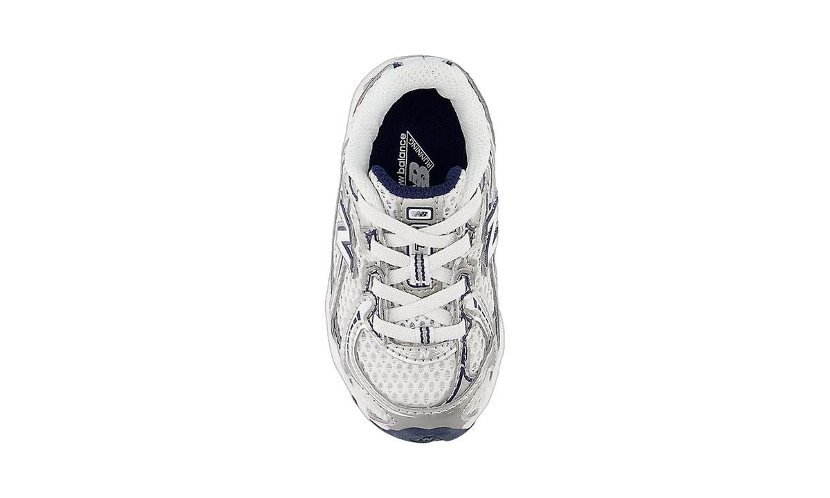 Overkicks - New Balance 740 Bungee Lace White Navy Silver (TD) (IZ740WN) - imagen 3