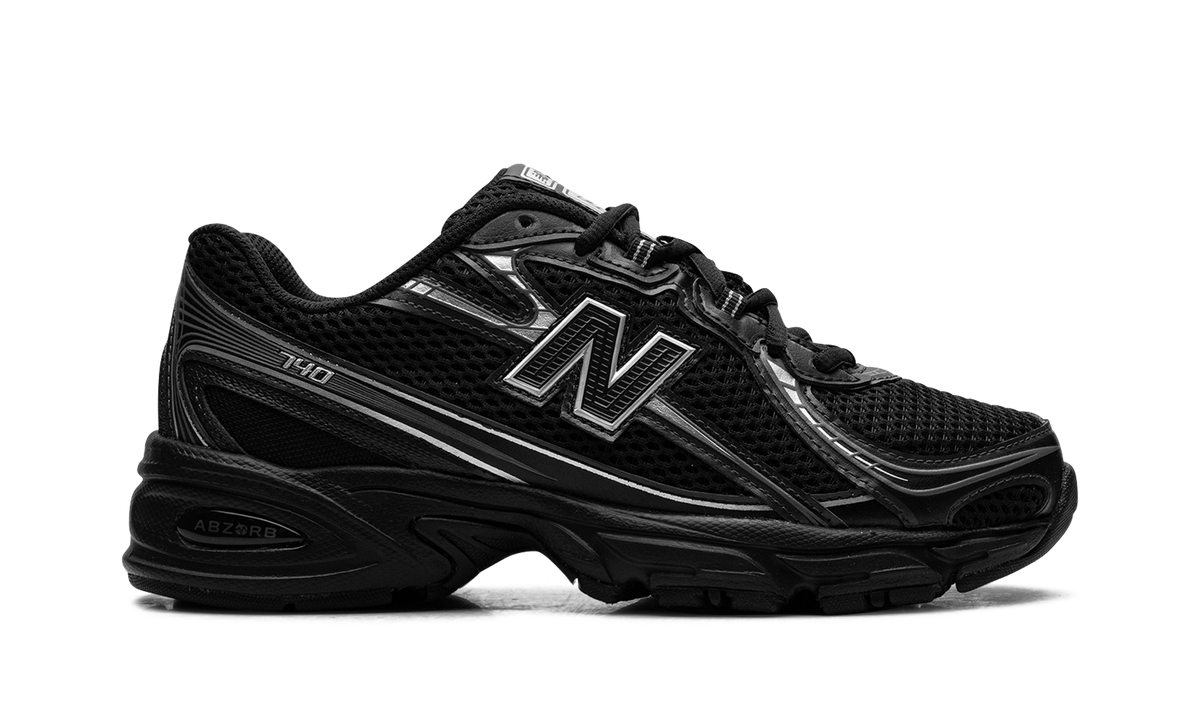 Overkicks - New Balance 740v2 Black Grey Silver (U740BM2) - detalle talón