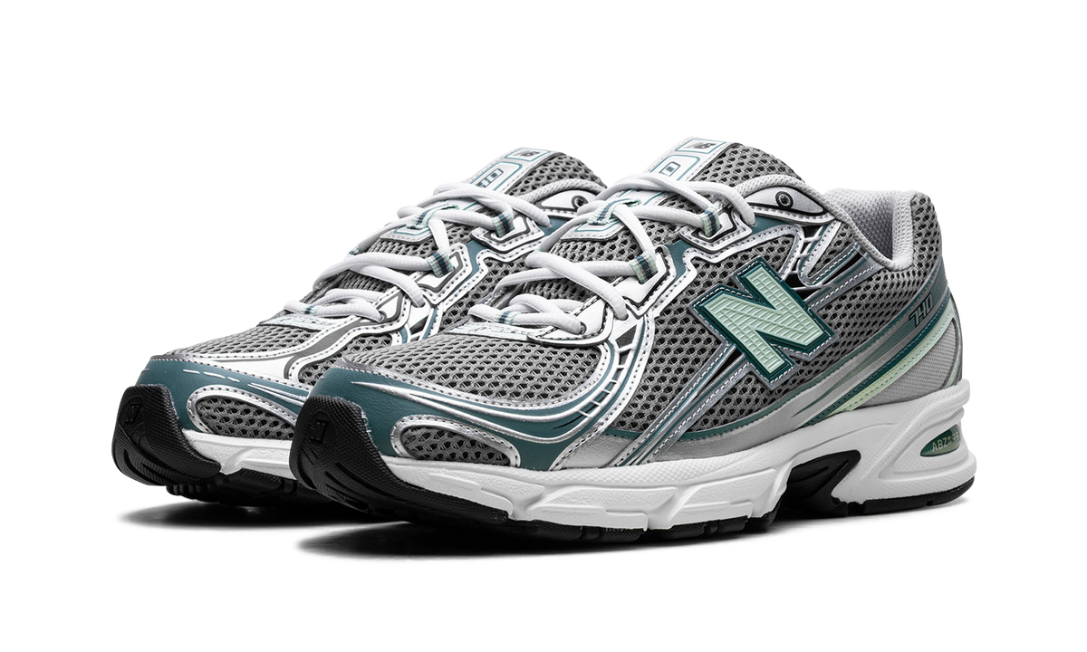 Overkicks - New Balance 740v2 Silver Metallic New Spruce (U740NC2) - vista trasera