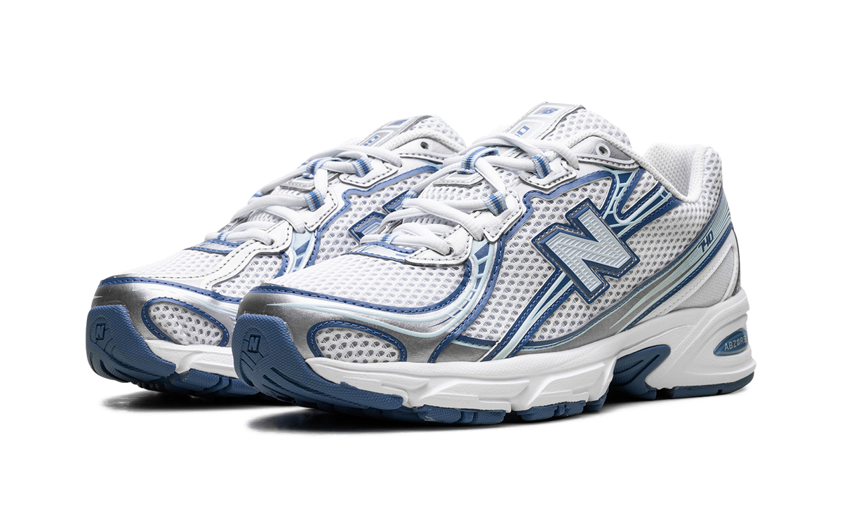 Overkicks - New Balance 740v2 White Ice Blue Sea Lime (U740LB2) - vista trasera