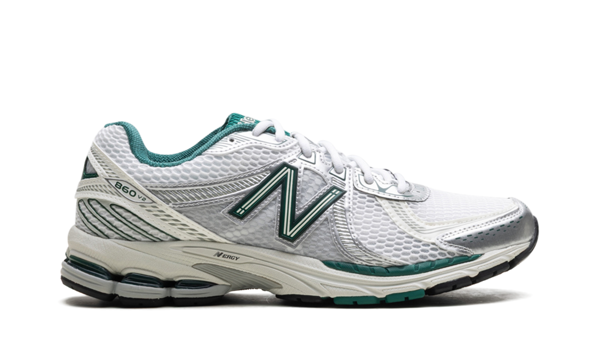 Overkicks - New Balance 860v2 Aimé Leon Dore Grey Green (ML860DC2) - detalle talón