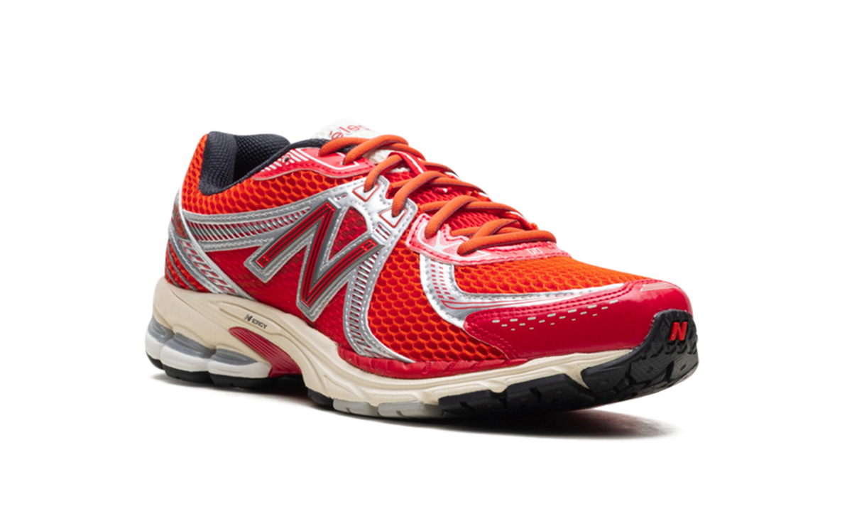 Overkicks - New Balance 860v2 Aimé Leon Dore Red Grey (ML860DD2) - detalle talón