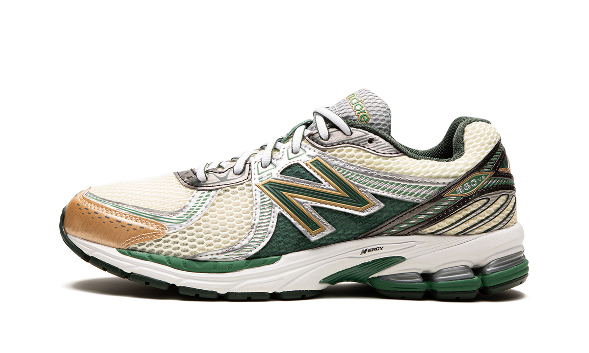 Overkicks - New Balance 860v2 Aime Leon Dore Green (ML860AL2) - vista lateral