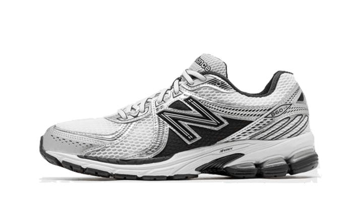 Overkicks - New Balance 860v2 Black White Silver (ML860XD) - vista lateral