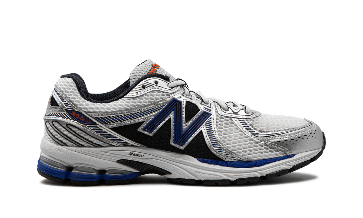 Overkicks - New Balance 860v2 White Team Royal Silver (ML860XB) - detalle talón