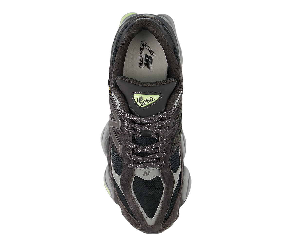 Overkicks - New Balance 9060 Black Cement Dry Lime (U90602P8) - par completo