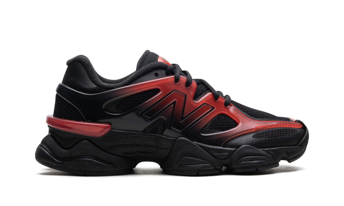 Overkicks - New Balance 9060 Black Red Gradient (U9060IDZ) - detalle talón