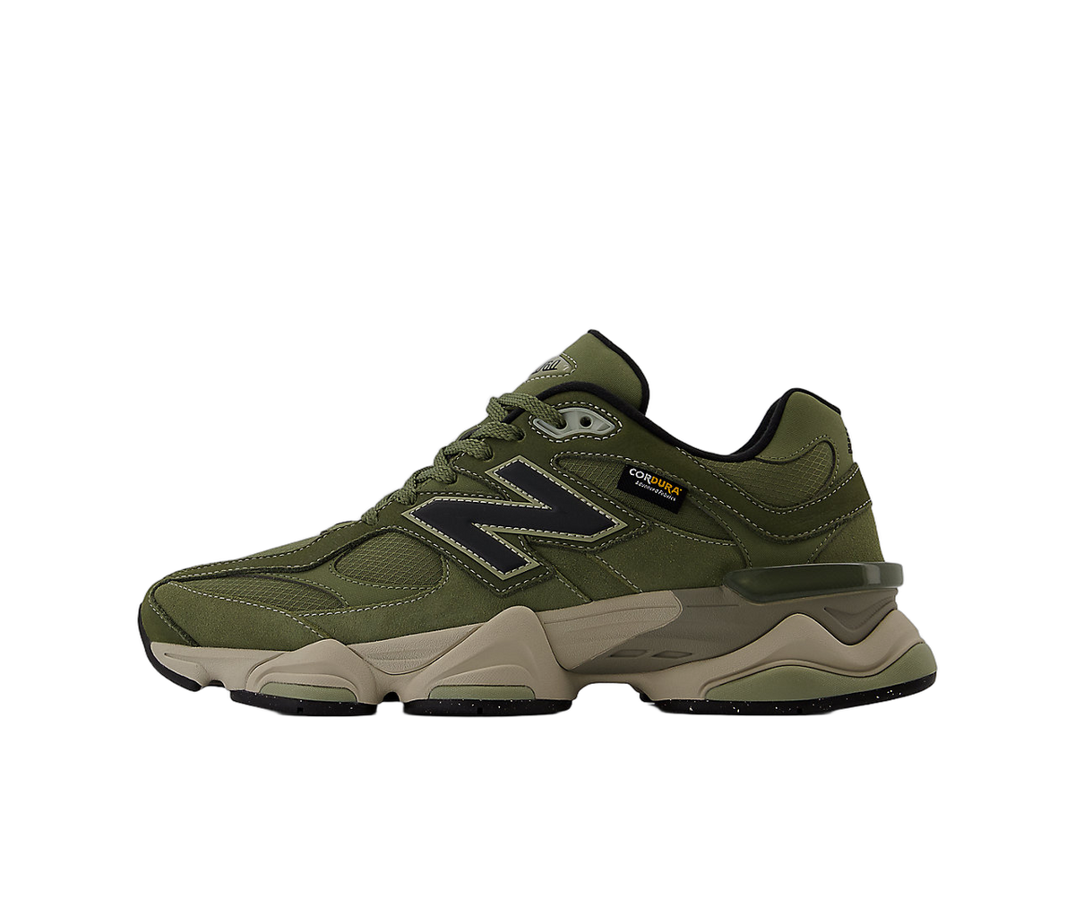Overkicks - New Balance 9060 Dark Olivine Cordura (U9060ORC) - vista lateral