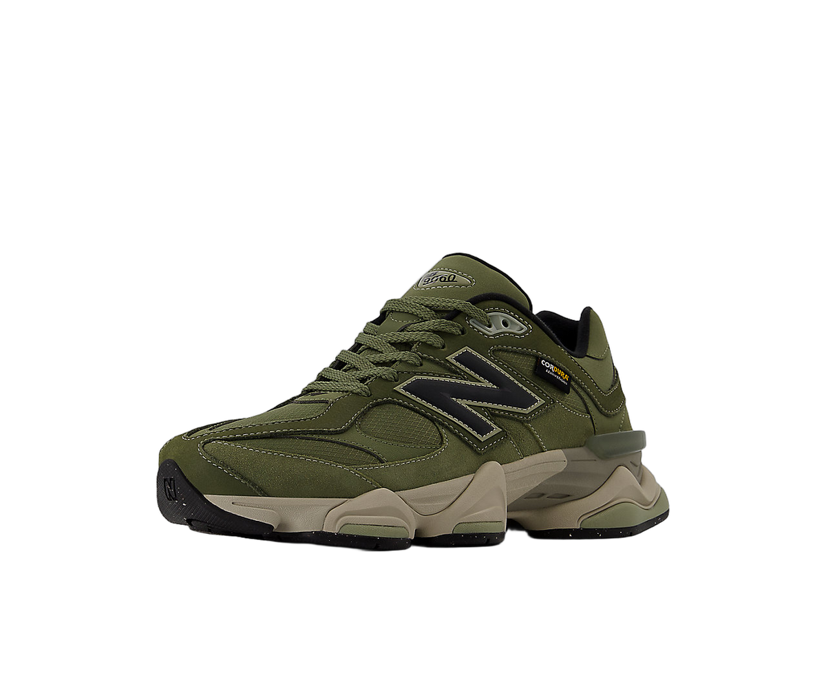 Overkicks - New Balance 9060 Dark Olivine Cordura (U9060ORC) - vista trasera