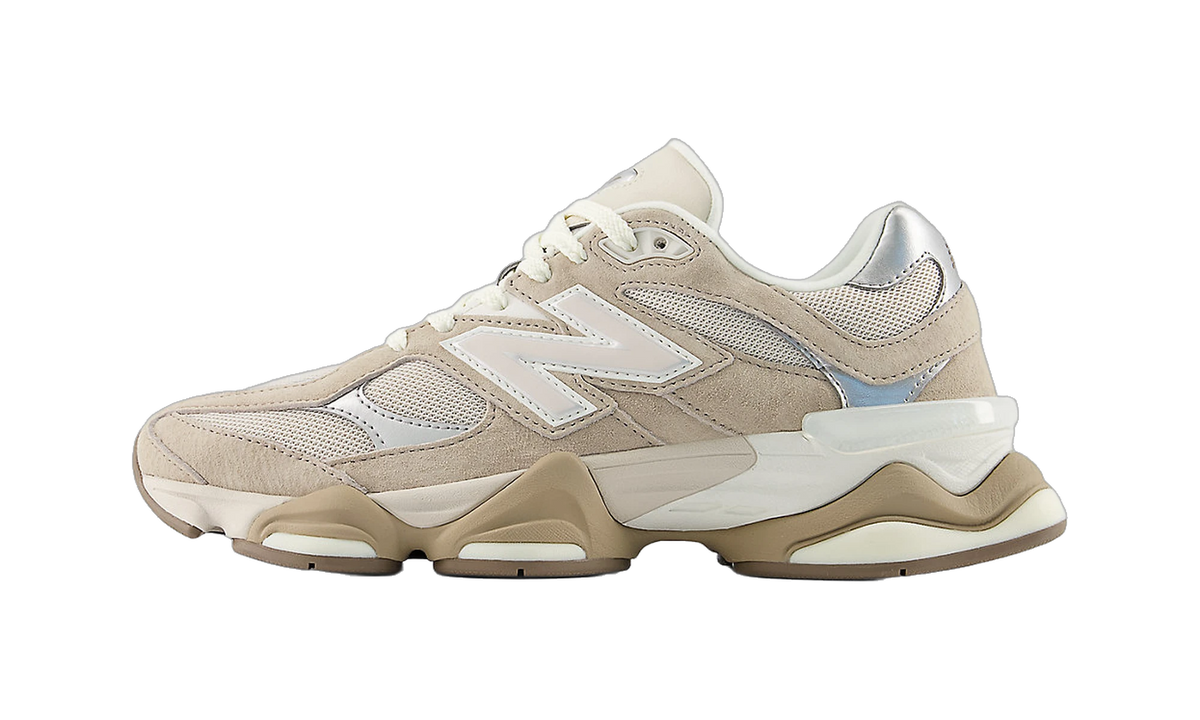 Overkicks - New Balance 9060 Moonbeam Silver Metallic Driftwood (U9060ERM) - vista lateral