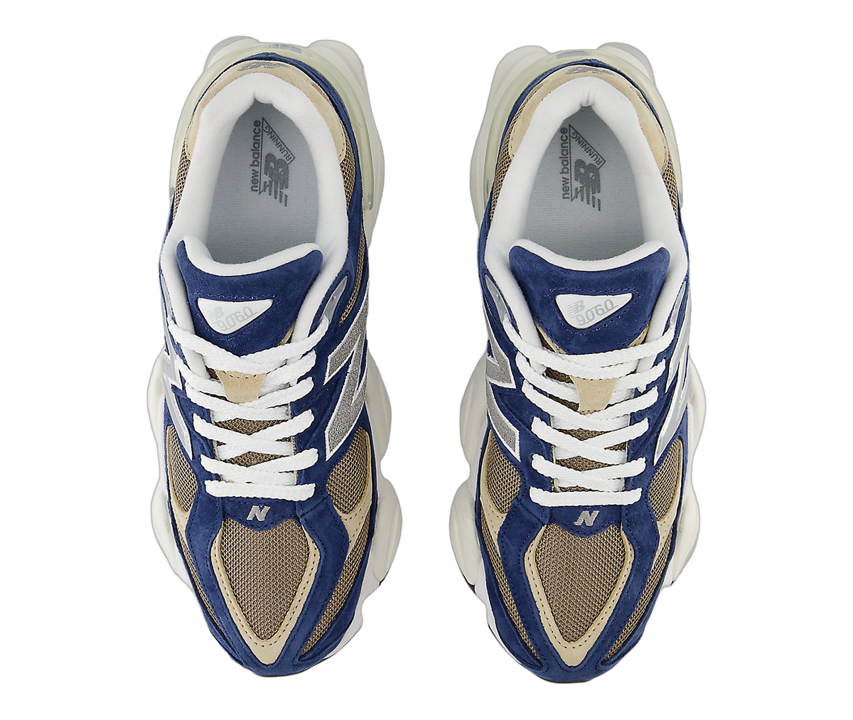 Overkicks - New Balance 9060 Navy Mushroom (U9060LBB) - par completo