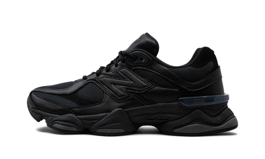 Overkicks - New Balance 9060 Triple Black Leather (U9060NRI) - vista lateral