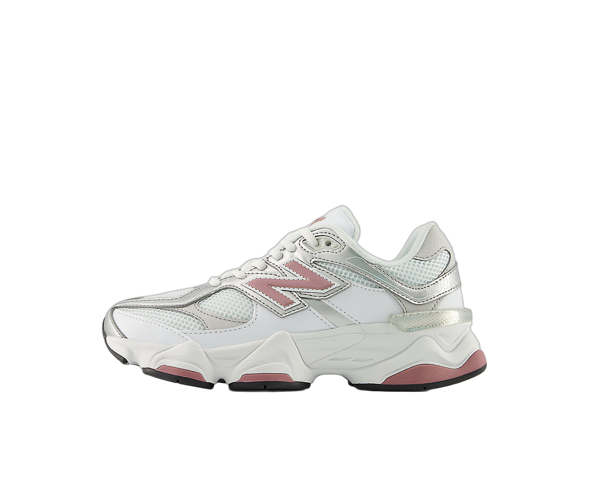 Overkicks - New Balance 9060 White Rosewood Silver (GS) (G906082T) - vista lateral