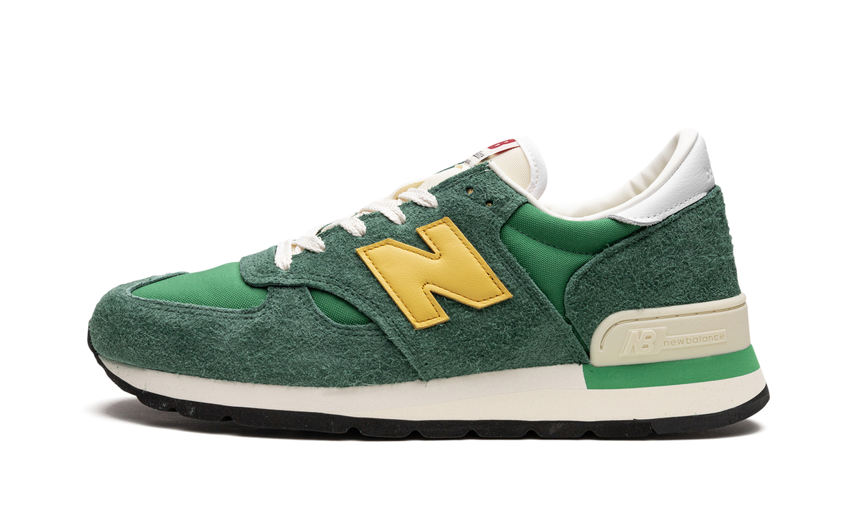 Overkicks - New Balance 990v1 MiUSA Green Gold (M990GG1) - vista lateral