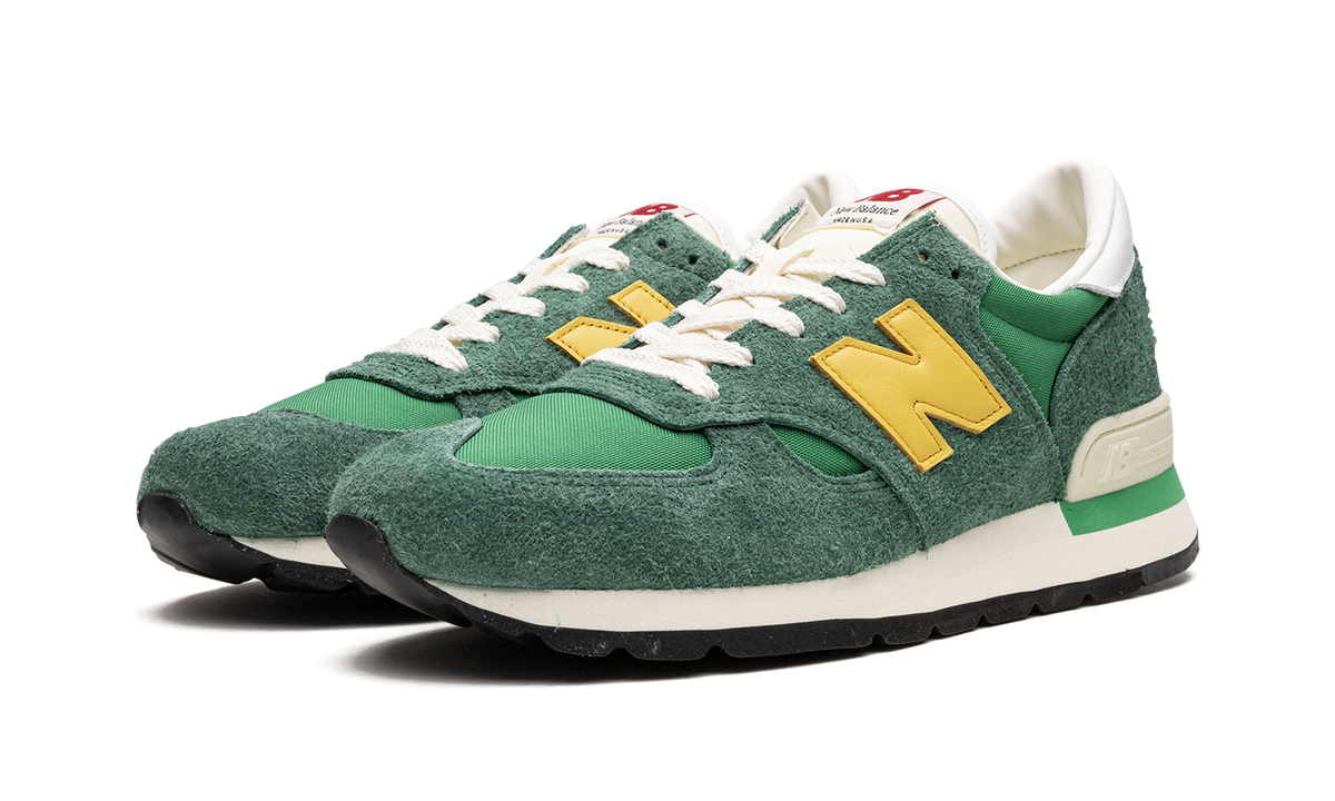 Overkicks - New Balance 990v1 MiUSA Green Gold (M990GG1) - vista trasera