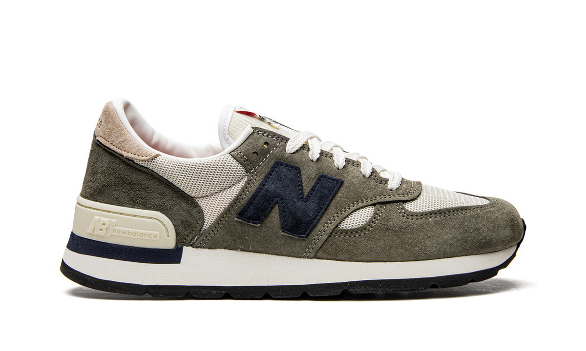 Overkicks - New Balance 990v1 MiUSA Grey Blue (M990WG1) - detalle talón