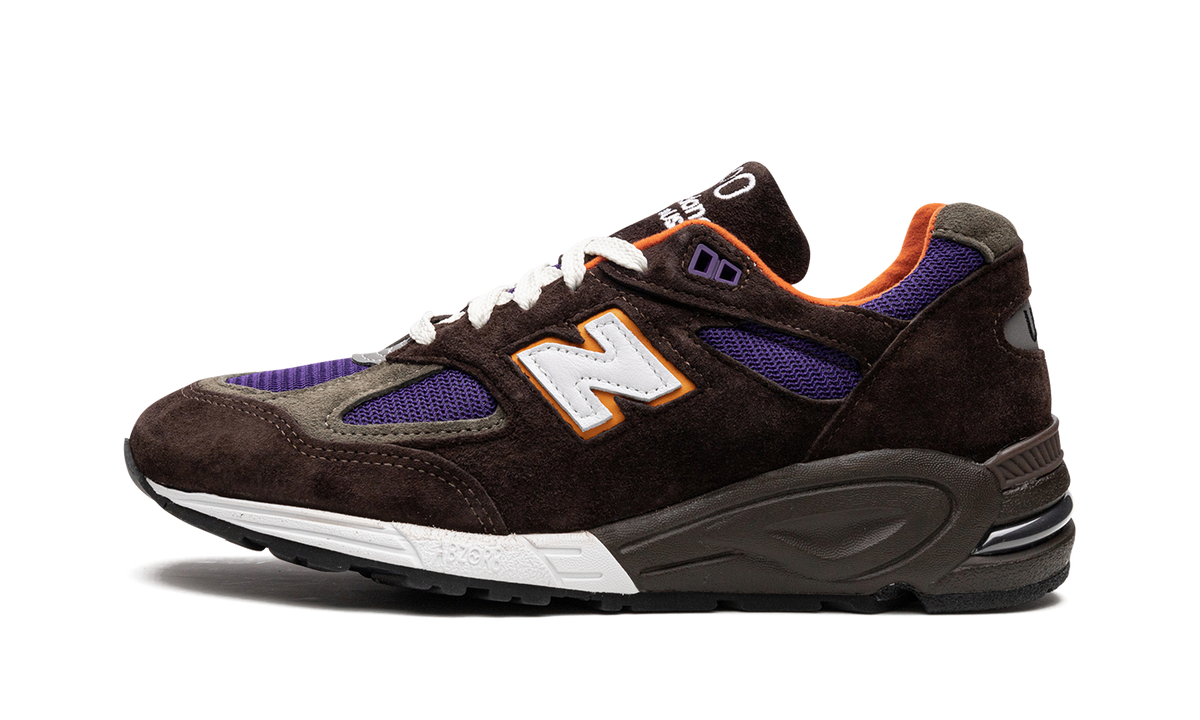 Overkicks - New Balance 990v2 MiUSA Brown Purple (M990BR2) - vista lateral