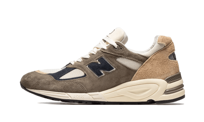 Overkicks - New Balance 990v2 MiUSA Grey Tan (M990GB2) - vista lateral