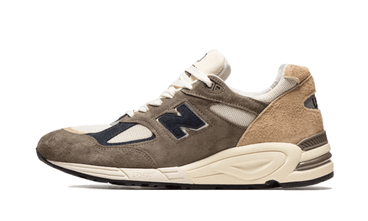 Overkicks - New Balance 990v2 MiUSA Grey Tan (M990GB2) - vista lateral