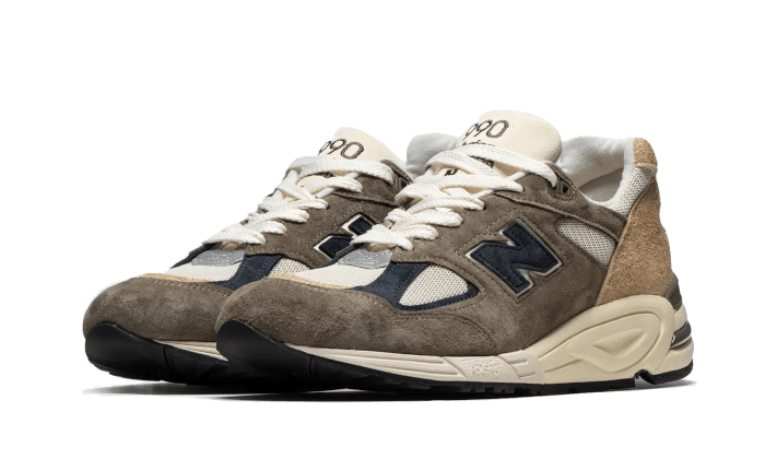 Overkicks - New Balance 990v2 MiUSA Grey Tan (M990GB2) - vista trasera