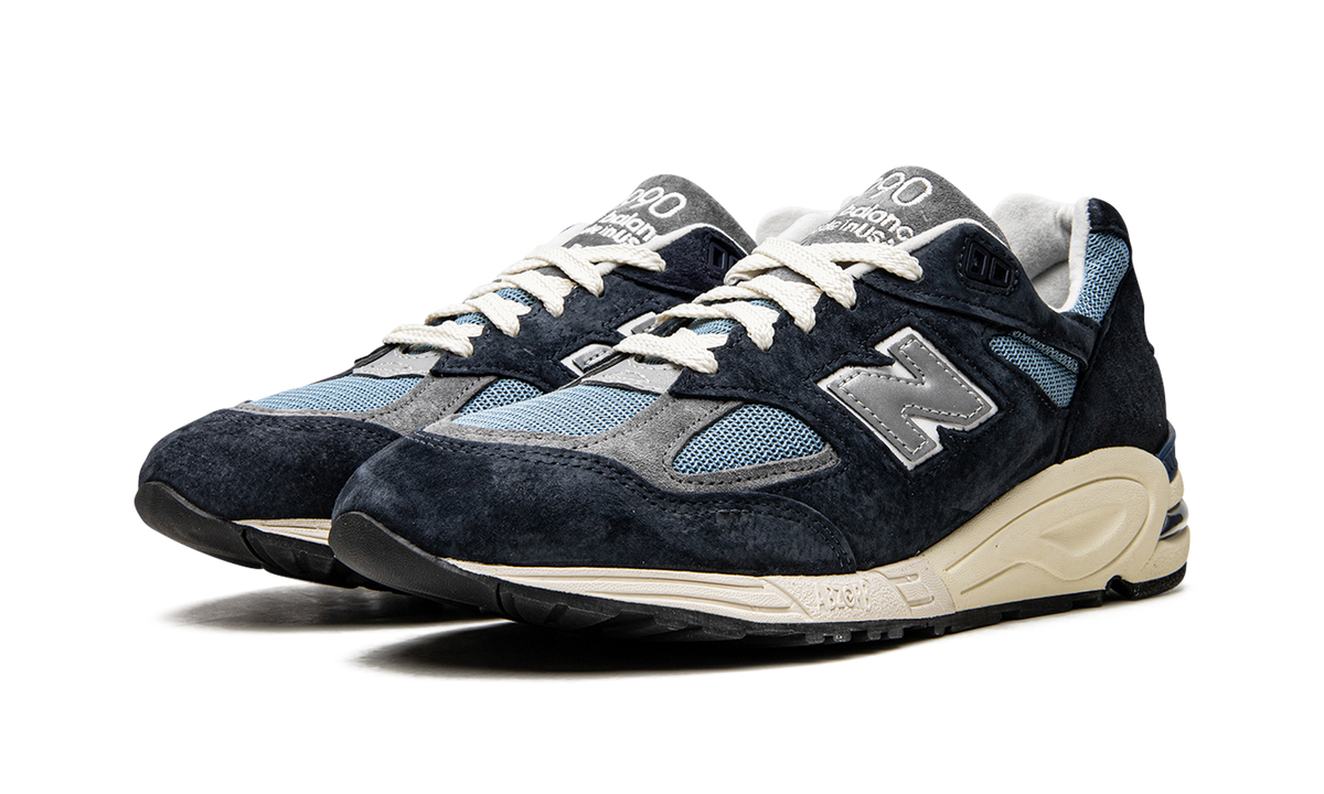 Overkicks - New Balance 990v2 MiUSA Teddy Santis Navy Castlerock (M990TB2) - vista trasera