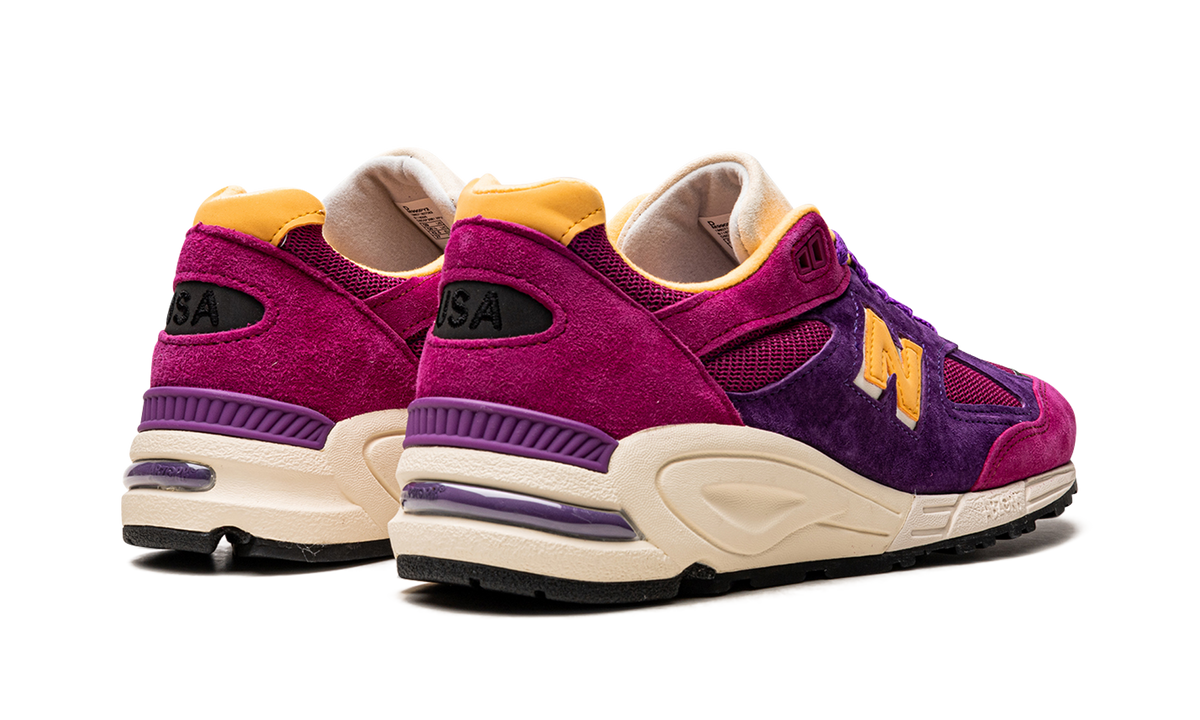 Overkicks - New Balance 990v2 MiUSA Teddy Santis Purple Yellow (M990PY2) - par completo