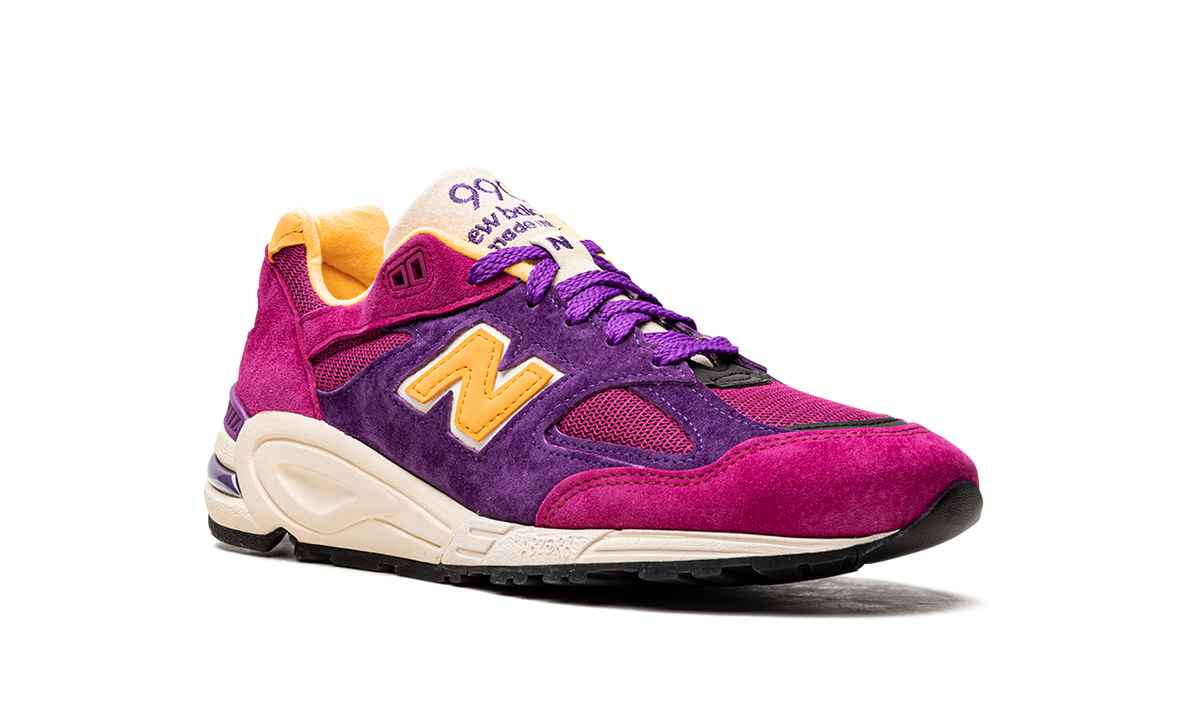 Overkicks - New Balance 990v2 MiUSA Teddy Santis Purple Yellow (M990PY2) - detalle lateral interior