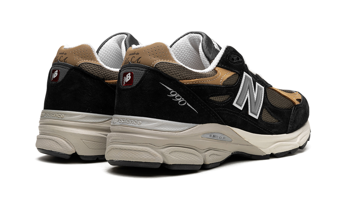 Overkicks - New Balance 990v3 MiUSA Black Tan (M990BB3) - par completo