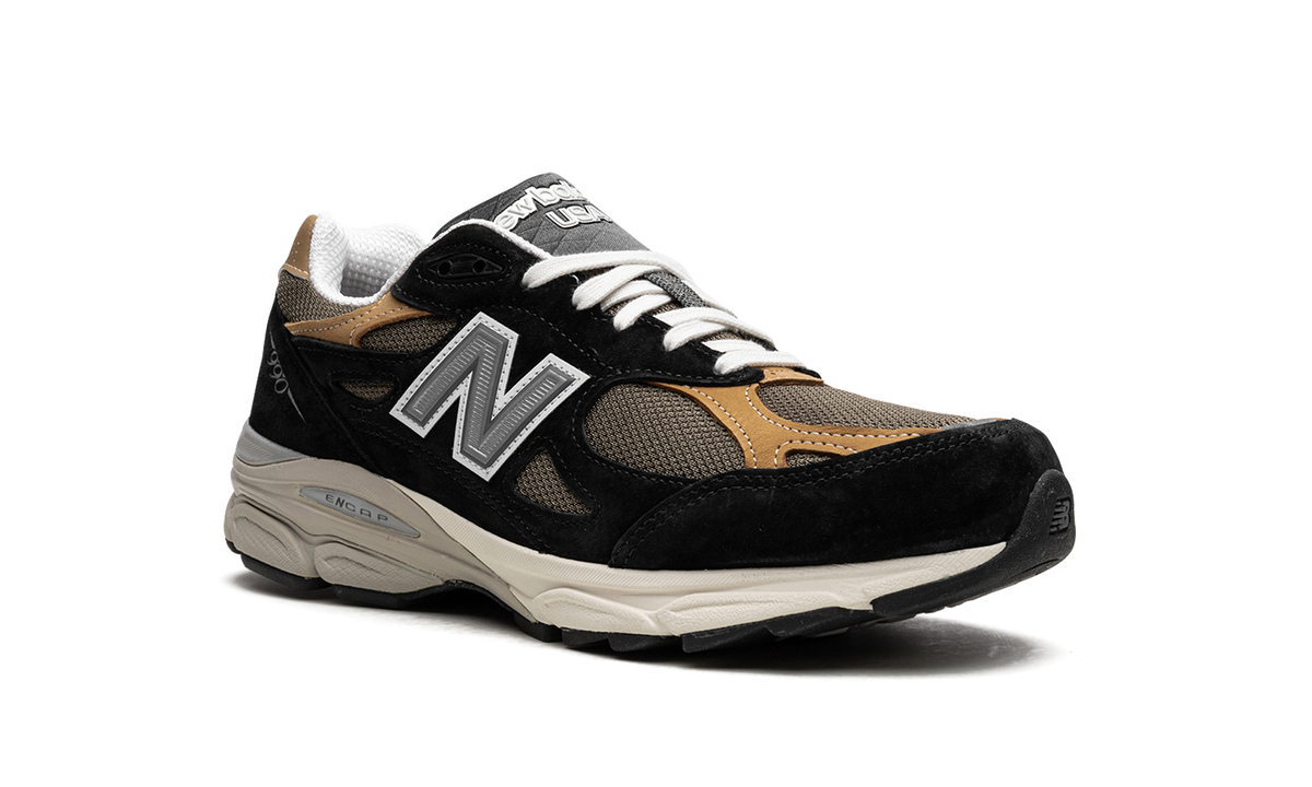 Overkicks - New Balance 990v3 MiUSA Black Tan (M990BB3) - detalle talón