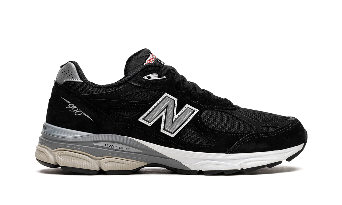 Overkicks - New Balance 990v3 MiUSA Black White (M990BS3) - detalle talón