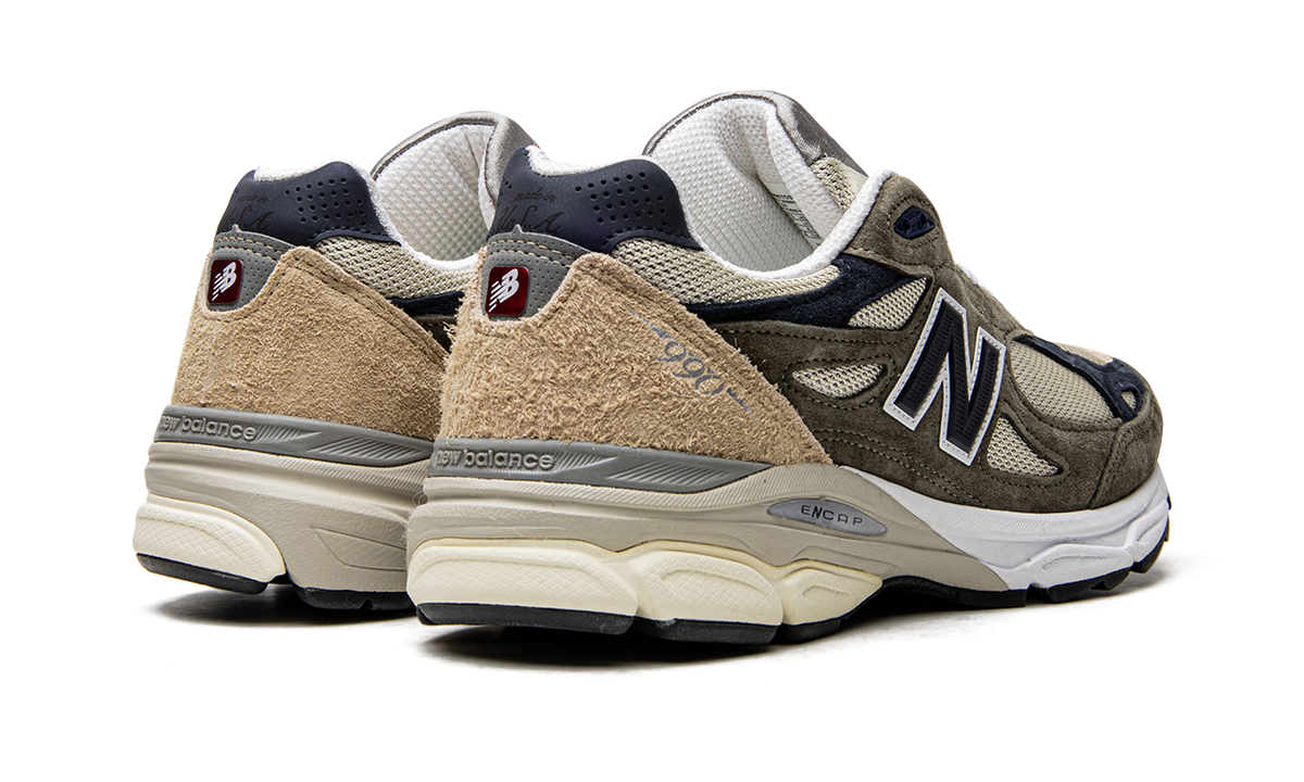 Overkicks - New Balance 990v3 MiUSA Grey Blue Olive (M990TO3) - par completo