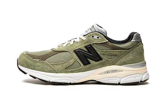 Overkicks - New Balance 990v3 MiUSA JJJJound Olive (M990JD3) - vista lateral