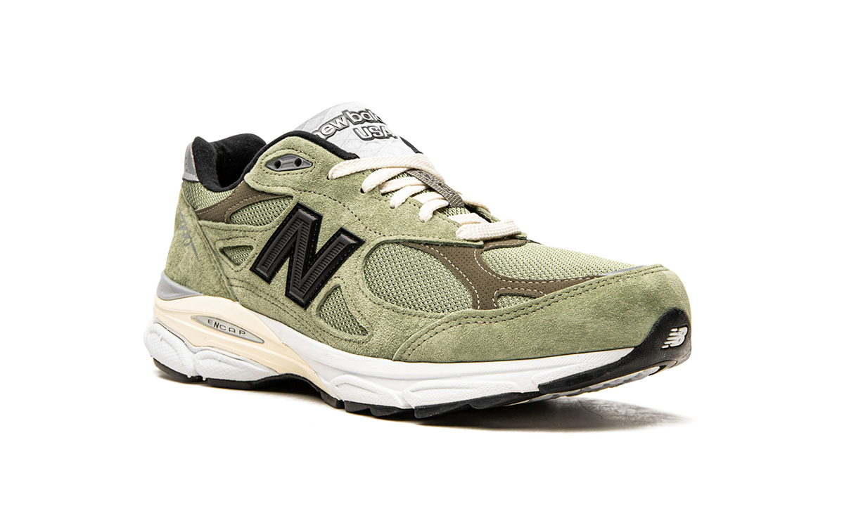 Overkicks - New Balance 990v3 MiUSA JJJJound Olive (M990JD3) - detalle lateral interior