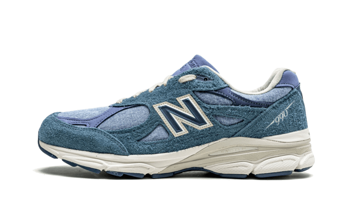 Overkicks - New Balance 990v3 MiUSA Levis Denim (M990LI3) - vista lateral